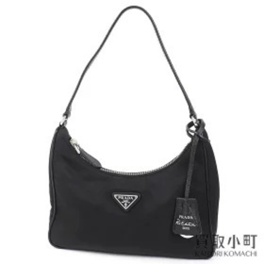 Prada Re Edition Re Bag Black Tessuto Triangle Hobo Shoulder